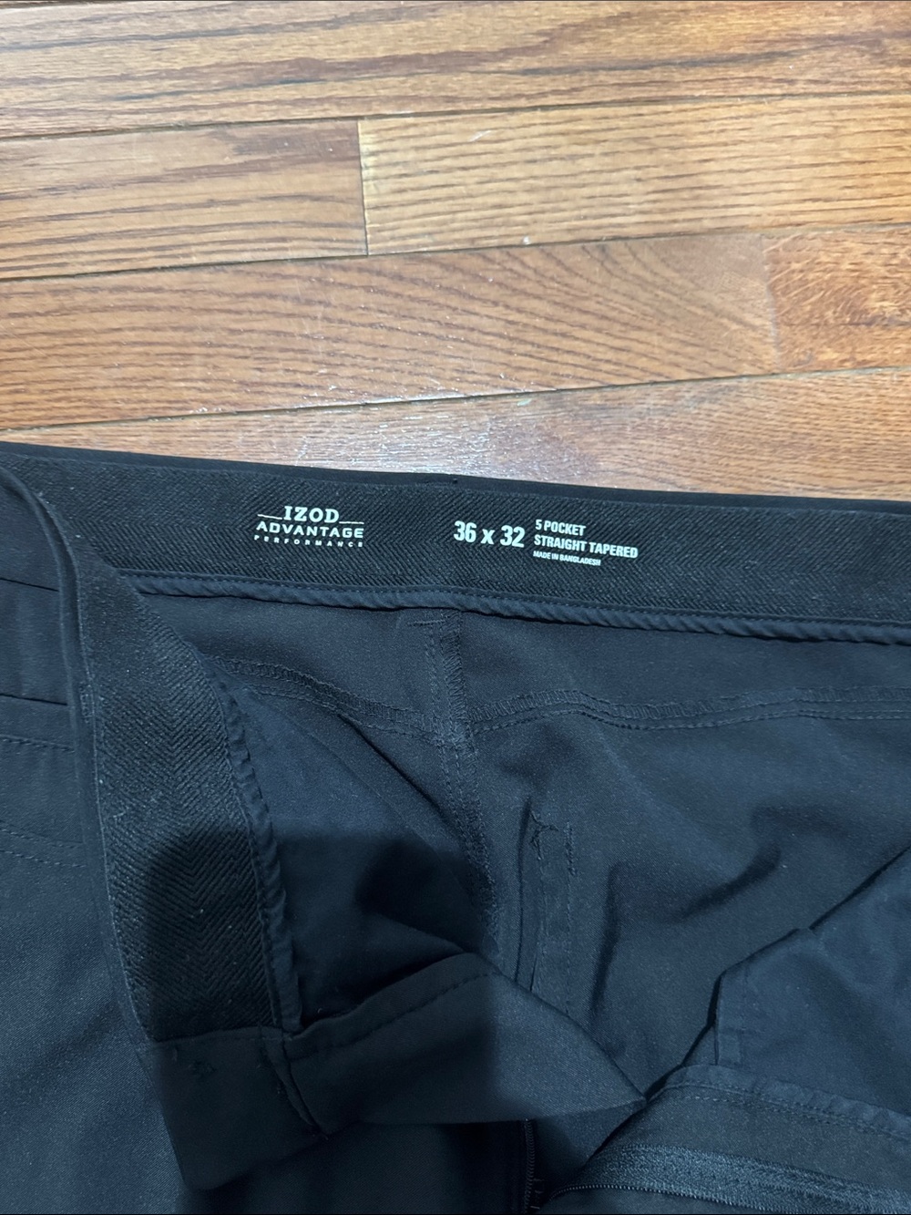 Izod Black Straight Tapered Pants